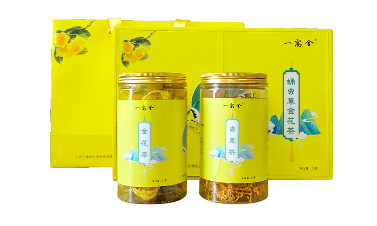 蛹虫草金花茶礼盒（两罐装）